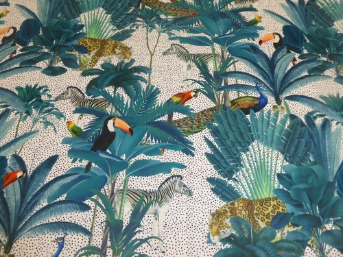 Tropical jungle velvet - tropical, fabric