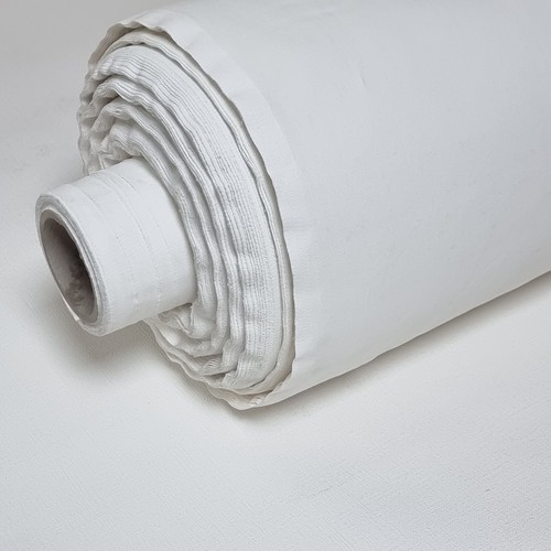 White cotton fabric metre - fabric, by